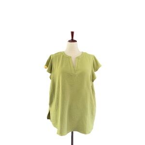 Adrianna Papell Light Green Tunic Top